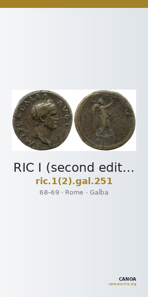 RIC I (second edition) Galba 251 — CANOA