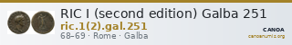 RIC I (second edition) Galba 251 — CANOA
