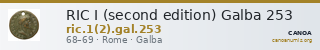 RIC I (second edition) Galba 253 — CANOA