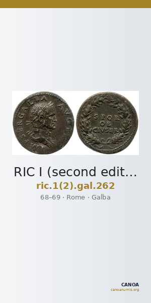 RIC I (second edition) Galba 262 — CANOA