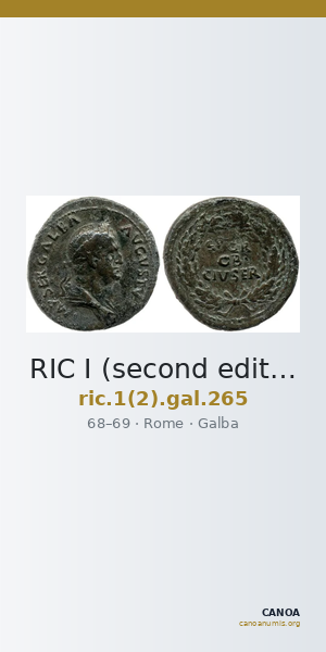 RIC I (second edition) Galba 265 — CANOA