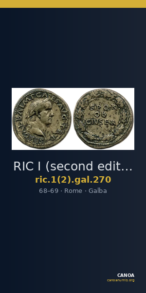 RIC I (second edition) Galba 270 — CANOA