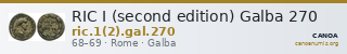 RIC I (second edition) Galba 270 — CANOA