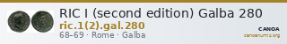 RIC I (second edition) Galba 280 — CANOA
