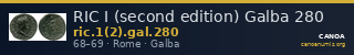 RIC I (second edition) Galba 280 — CANOA