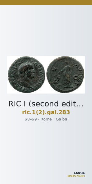 RIC I (second edition) Galba 283 — CANOA