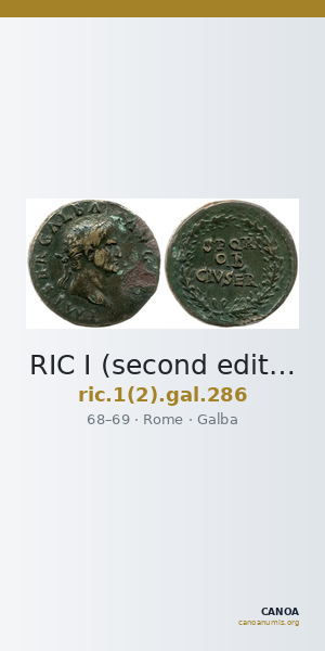 RIC I (second edition) Galba 286 — CANOA