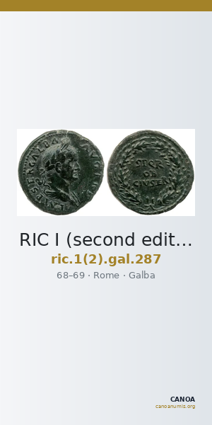 RIC I (second edition) Galba 287 — CANOA