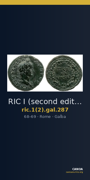 RIC I (second edition) Galba 287 — CANOA