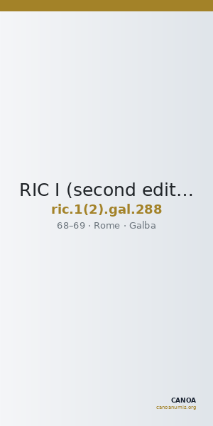 RIC I (second edition) Galba 288 — CANOA