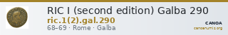 RIC I (second edition) Galba 290 — CANOA