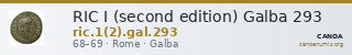 RIC I (second edition) Galba 293 — CANOA