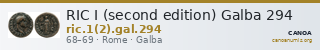 RIC I (second edition) Galba 294 — CANOA