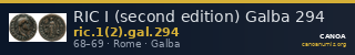 RIC I (second edition) Galba 294 — CANOA