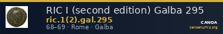 RIC I (second edition) Galba 295 — CANOA