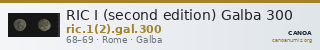 RIC I (second edition) Galba 300 — CANOA