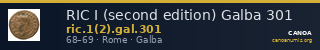 RIC I (second edition) Galba 301 — CANOA