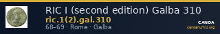 RIC I (second edition) Galba 310 — CANOA