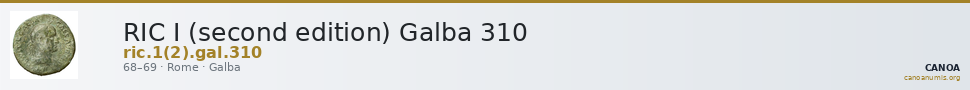 RIC I (second edition) Galba 310 — CANOA