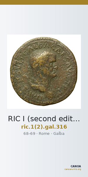 RIC I (second edition) Galba 316 — CANOA