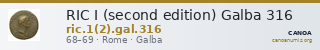 RIC I (second edition) Galba 316 — CANOA