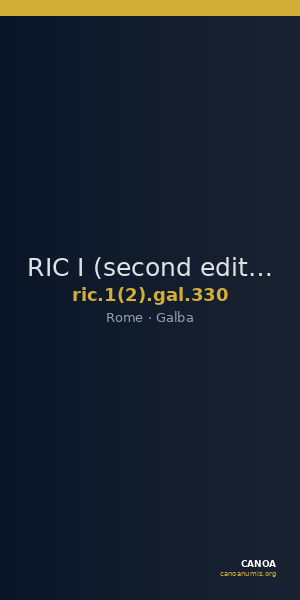 RIC I (second edition) Galba 330 — CANOA