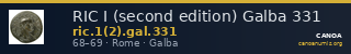 RIC I (second edition) Galba 331 — CANOA
