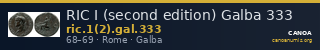 RIC I (second edition) Galba 333 — CANOA