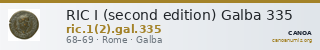 RIC I (second edition) Galba 335 — CANOA