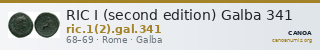 RIC I (second edition) Galba 341 — CANOA
