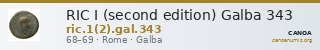 RIC I (second edition) Galba 343 — CANOA