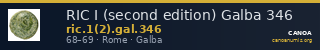 RIC I (second edition) Galba 346 — CANOA