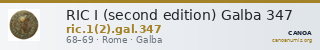 RIC I (second edition) Galba 347 — CANOA
