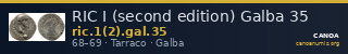 RIC I (second edition) Galba 35 — CANOA