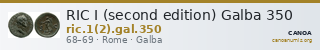 RIC I (second edition) Galba 350 — CANOA