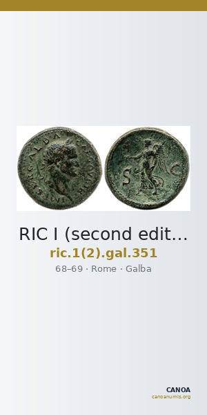 RIC I (second edition) Galba 351 — CANOA