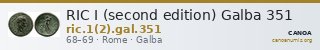 RIC I (second edition) Galba 351 — CANOA