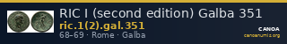 RIC I (second edition) Galba 351 — CANOA