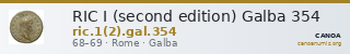 RIC I (second edition) Galba 354 — CANOA