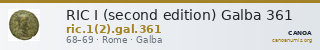RIC I (second edition) Galba 361 — CANOA