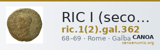 RIC I (second edition) Galba 362 — CANOA