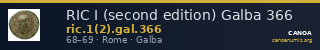RIC I (second edition) Galba 366 — CANOA
