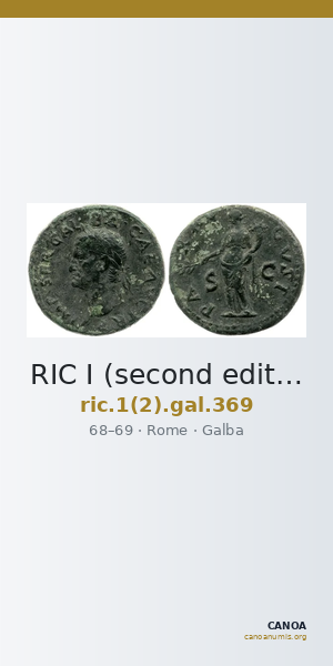 RIC I (second edition) Galba 369 — CANOA