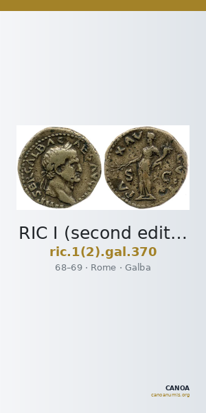 RIC I (second edition) Galba 370 — CANOA