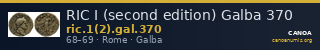 RIC I (second edition) Galba 370 — CANOA