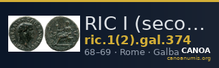 RIC I (second edition) Galba 374 — CANOA