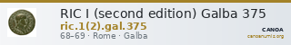 RIC I (second edition) Galba 375 — CANOA