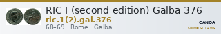 RIC I (second edition) Galba 376 — CANOA