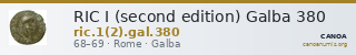 RIC I (second edition) Galba 380 — CANOA