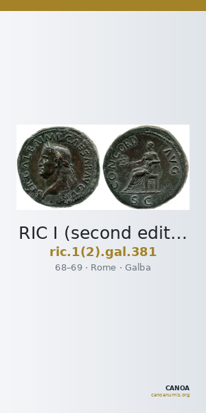 RIC I (second edition) Galba 381 — CANOA